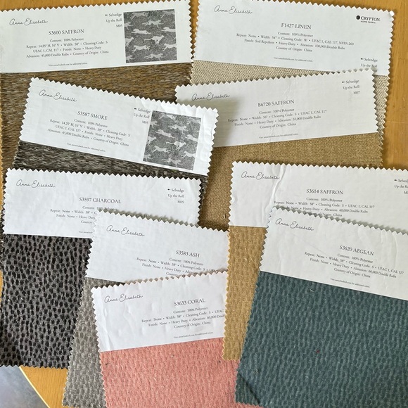 Lot of 20 Anna Elisabeth Polyester Upholstery Fabric Samples - Picture 5 of 6